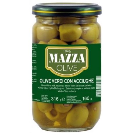 Mazza Stuffed green olives with anchoives 314 ml